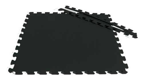 4 dalles de protection puzzle Noir GVG Sarneige 60x60x1,2cm G520N