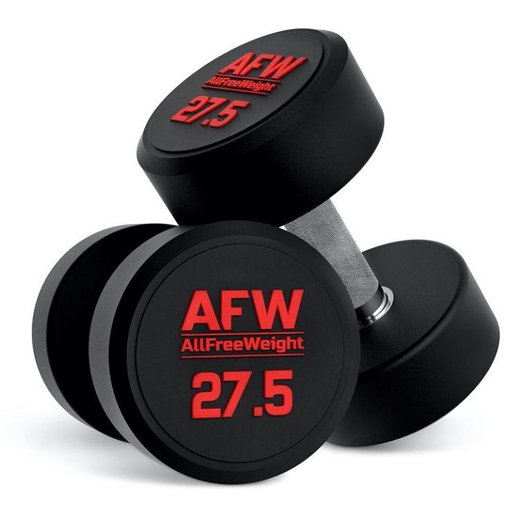 Haltères en caoutchouc R AFW (par paire) de 2.5 à 50 kg chez Sportfabric