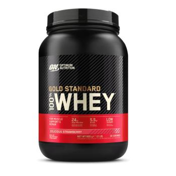 Gold Standard 100% Whey Protein Delicious Strawberry 908g Optimum Nutrition chez Sportfabric