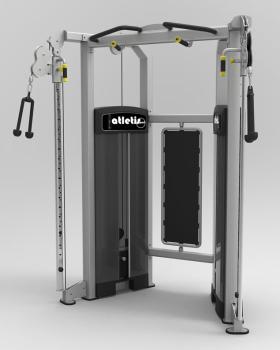 Machine guidée professionnelle Atletis Functional trainer avec poulies vis-à-vis FIT32B chez Sportfabric