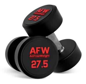 Haltères en caoutchouc R AFW (par paire) de 2.5 à 40 kg chez Sportfabric